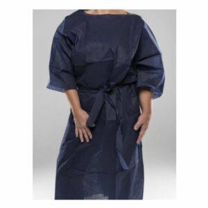 Bata azul oscuro T.S.T con mangas 45 gramos (caja 100 uds).