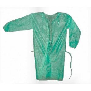 Bata verde T.S.T con mangas 20 gramos (caja 100 uds).