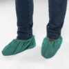 Calzas cubrezapatos verdes desechables de tejido sin tejer, bolsa de 100 unidades, 35 gramos por metro cuadrado