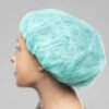 Gorro de enfermera/o verde tipo boina 25 gramos/m² por bolsa de 100 unidades