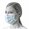 Mascarilla azul quirúrgica alto riesgo con gomas, caja con 50 unidades