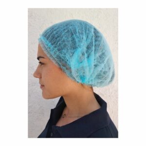 Gorro de enfermera/o azul tipo boina, 25 gramos por metro cuadrado, bolsa de 400 unidades