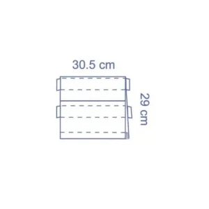 Bolsa instrumental clara de polietileno estéril con adhesivo de 51 x 33 cm