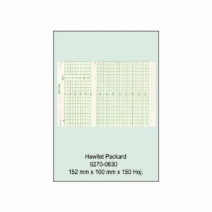 Block papel térmico HP modelo 8020A-8021A-8025A, color verde grid, medidas 152x100x150m, caja 20 unidades, ref 0553075