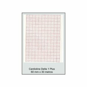 Rollo papel térmico modelo Delta 1 Plus Cardioline color rojo 60mm x 30mts