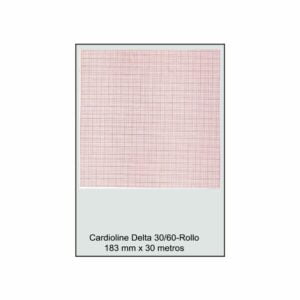 Rollo de papel térmico Cardioline modelo Delta 30 D, 183mm x 30m, color rojo