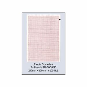 Block papel térmico Archimed modelo 4210-4220-4230, 210x300mm, caja 10 unidades, cuadrícula roja, referencia 0553106