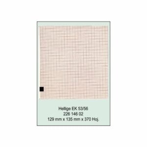Bloque papel térmico GE Hellige Marquette modelo EK 53/I/R, 130x135mm, 370 hojas, color naranja, caja 20 unidades