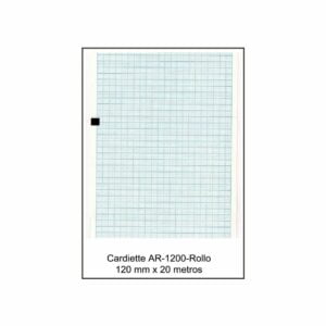 Rollo papel térmico modelo CARDIETTE AR 1200 ADV referencia 0553151 color azul 120mm x 20m