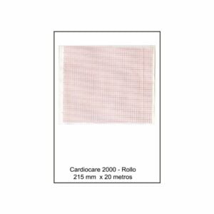 Rollo papel térmico Bionet modelo CARDIOCARE 2000, REF 0553171, 210mm x 20m, color rojo