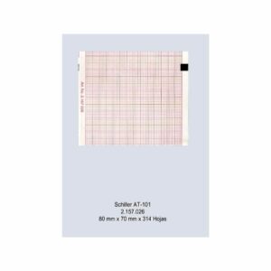 Block papel térmico Esaote modelo P8000, ref. 0992026, 80mmx70mmx315 hojas, color rojo
