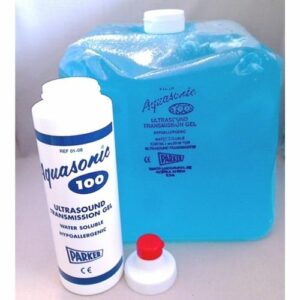 Gel de ultrasonido azul Aquasonic 5000 cc para ecografías médicas profesionales