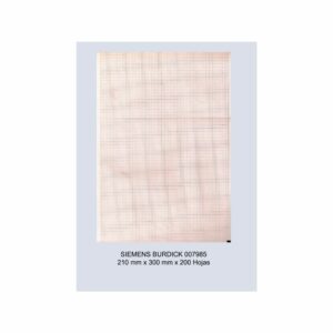 Block papel térmico Siemens Burdick Atria modelo 3000 3100 6100 color naranja medidas 210x300mm