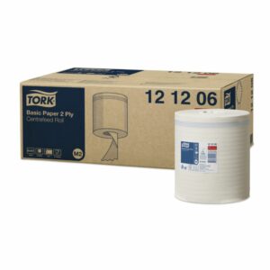 Tork papel secado basico alimentacion central 2 capas blanco 20x160mts ref 121206
