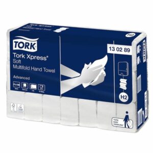 Toalla de mano Tork Xpress entreplegada 2 capas plegado Z referencia 130289