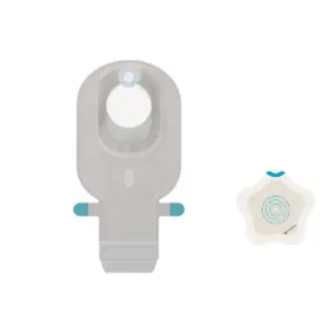 Bolsa de ostomía pediátrica 2 piezas abierta transparente para estomas de 0 a 35 mm