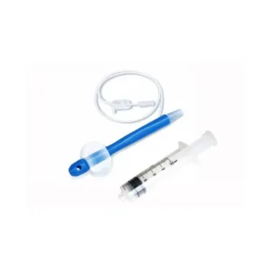 Catéter rectal con balón punta oliva Ø16 mm PVC flexible libre DEHP con conector Luer-Lock y jeringa inclusa