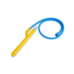 Catéter rectal adulto con punta oliva de 17mm, ojos laterales y conexión para insuflación de aire, PVC libre DEHP, caja 100 unidades