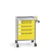 Carro MRI 3 Tesla color amarillo con frente de clasificación visual para material médico, SKU 3129MRIY