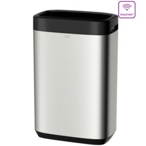 Papelera Tork de acero inoxidable 50 litros dimensiones 614x253x395mm