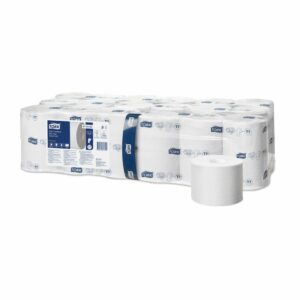 Tork papel higiénico mid-size suave blanco sin mandril caja 24 unidades referencia 472585