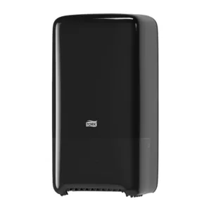 Dispensador Tork color negro para dos rollos de papel higiénico, modelo mid size, referencia 557508