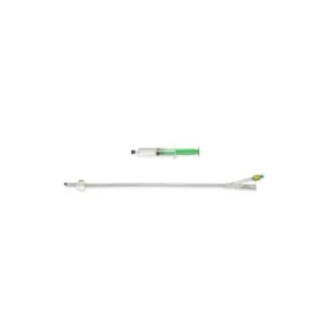 Sonda Foley silicona CH22 con balón de 10ml y jeringa Glyco-SID para drenaje urinario