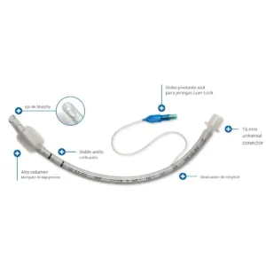 Tubo endotraqueal Endosid con balón y ojo Murphy de 3.5mm para intubación médica
