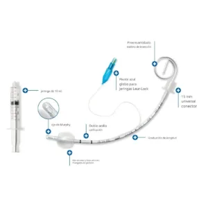 Kit tubo endotraqueal emergencia Endosid 6.5mm con accesorios para intubación rápida