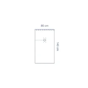 Campo epidural transparente fenestrado ovalado 6x10 cm precortado estéril para anestesia