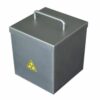 Contenedor de residuos blindado de acero inoxidable para agujas y residuos contaminados en Medicina Nuclear