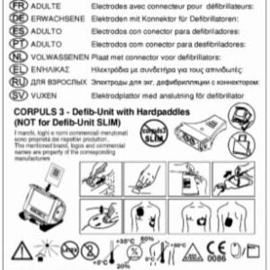 Electrodos desfibriladores adultos Corpuls modelo standard con cable interior parches par desfibrilador
