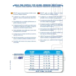 ATACUT16 Aguja para Biopsia tipo Gelman 16G 2