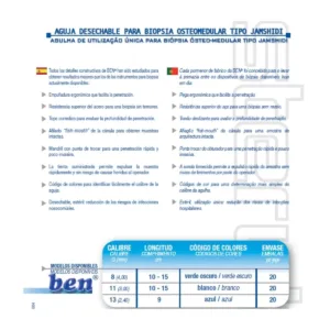 BEN11 Aguja desechable para biopsia osteomedular tipo Jamshidi 11G 2