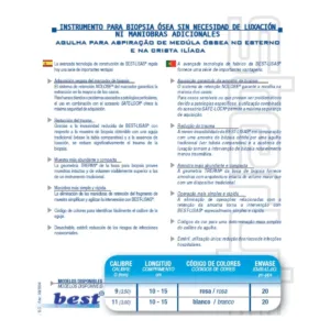 BEST1 Aguja trefina para biopsia de medula osea 11G 2
