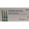 Bisturi desechable estéril modelo 15 acero carbono