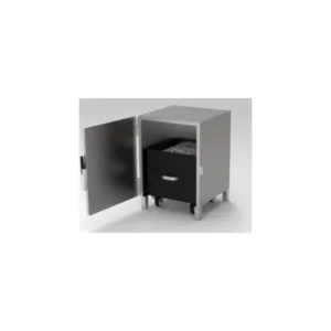 Almacén blindado UnderShield CAH-ABM-20-900 con plomado configurable y estante interior extraíble para laboratorio