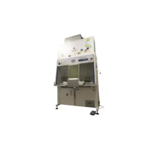 Cabina Microbiologica Blindada BioSafe II con estructura de cuatro lados y escudo frontal deslizante, modelo CAH-CSM-II-10PB para medicina nuclear