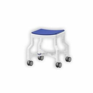Taburete silla resonancia magnetica 3 Tesla sin apoyabrazos con ruedas bloqueables y apertura higienica central