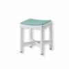 Taburete silla exploracion resonancia magnetica sin apoyabrazos y sin respaldo, estructura plastico alto impacto, cojin PUR extraible ergonomico, capacidad 200 kg.