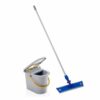 Kit de limpieza de suelos para resonancia magnetica con cubo, escoba y fregona microfibra