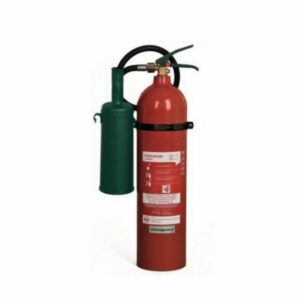 Extintor de incendios portátil de dióxido de carbono no magnético, modelo aluminio, diseñado para entornos de resonancia magnética y salas RMN.