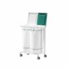 Cesto doble para ropa sucia MRI compatible hasta 3 tesla, dimensiones 450x735x1005 mm