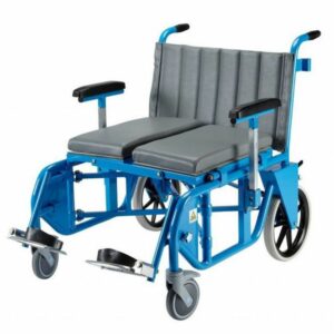 Silla bariátrica plegable para resonancia magnética MRI 7 Tesla, diseñada para transportar pacientes hasta 300 kg hacia la sala de escáner