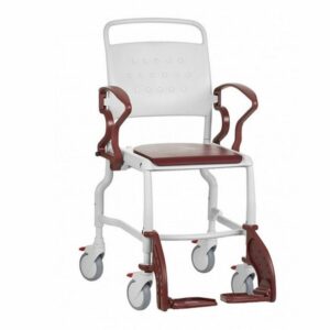 Silla de ruedas para resonancia magnética 3 Tesla color blanco RAL 9010, con asiento de espuma y reposabrazos retráctiles