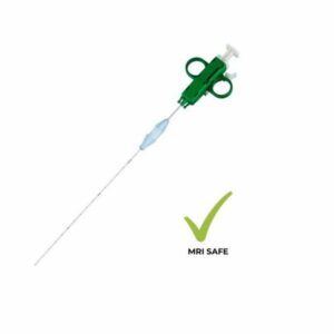 Aguja de biopsia SPRING-CUT semiautomática tipo guillotina, diseño no magnético y seguro para resonancia magnetica