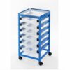 Carro de almacenamiento MRI aluminio con cestas para clasificación de medicamentos, cuatro ruedas giratorias, 52 mm, tapa de aluminio 2mm