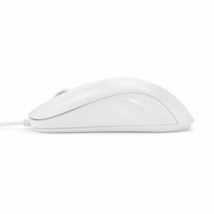 Ratón médico USB C blanco ergonómico grado IP65 lavable y desinfectable