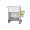 Carro de curas con cajones ISO, estructura de acero galvanizado y aluminio, superficies ABS desinfectables