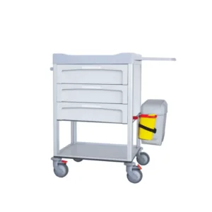 Carro de curas de cajones en ABS modelo CMLP-F-DNOV-K12 con estructura de acero galvanizado y aluminio, cajones ISO regulables y sistema soft-close